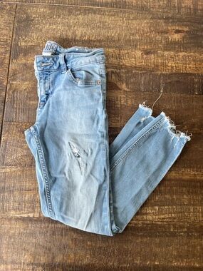Justice Light Blue Distressed Girls' Jeans